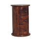3 Drawer Chestnut Sheesham Drum-1