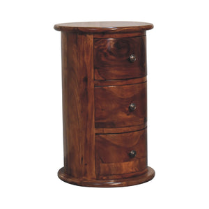 3 Drawer Chestnut Sheesham Drum-1