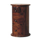 3 Drawer Chestnut Sheesham Drum-2