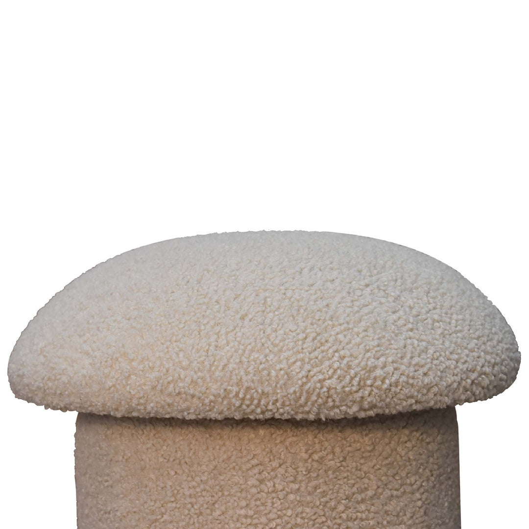 Cream Boucle Mushroom Footstool dropshipping