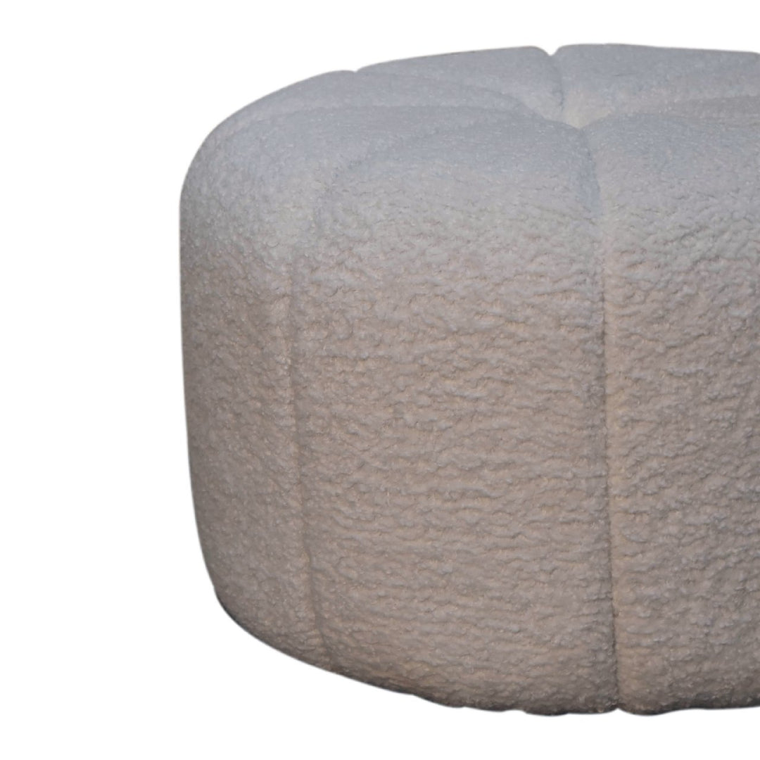 White Boucle Circus Footstool-5