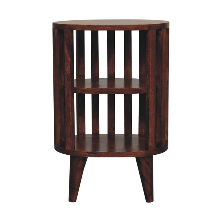 Ariella Double Shelf Chestnut Bedside-0
