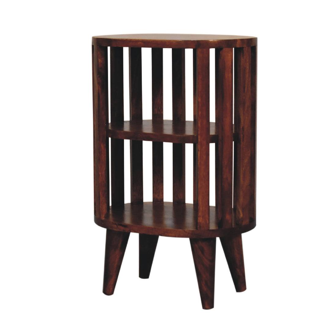 Ariella Double Shelf Chestnut Bedside-1