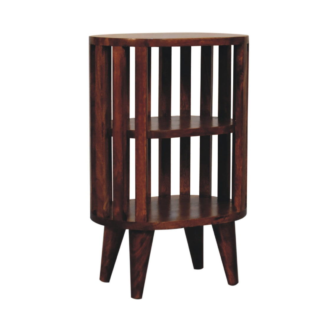 Ariella Double Shelf Chestnut Bedside-2