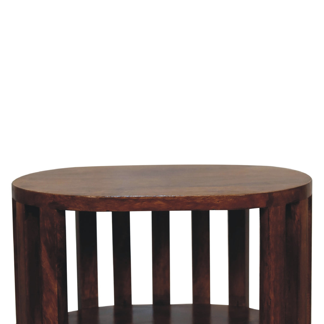 Ariella Double Shelf Chestnut Bedside-4