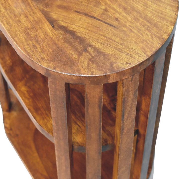 Ariella Double Shelf Chestnut Bedside-5