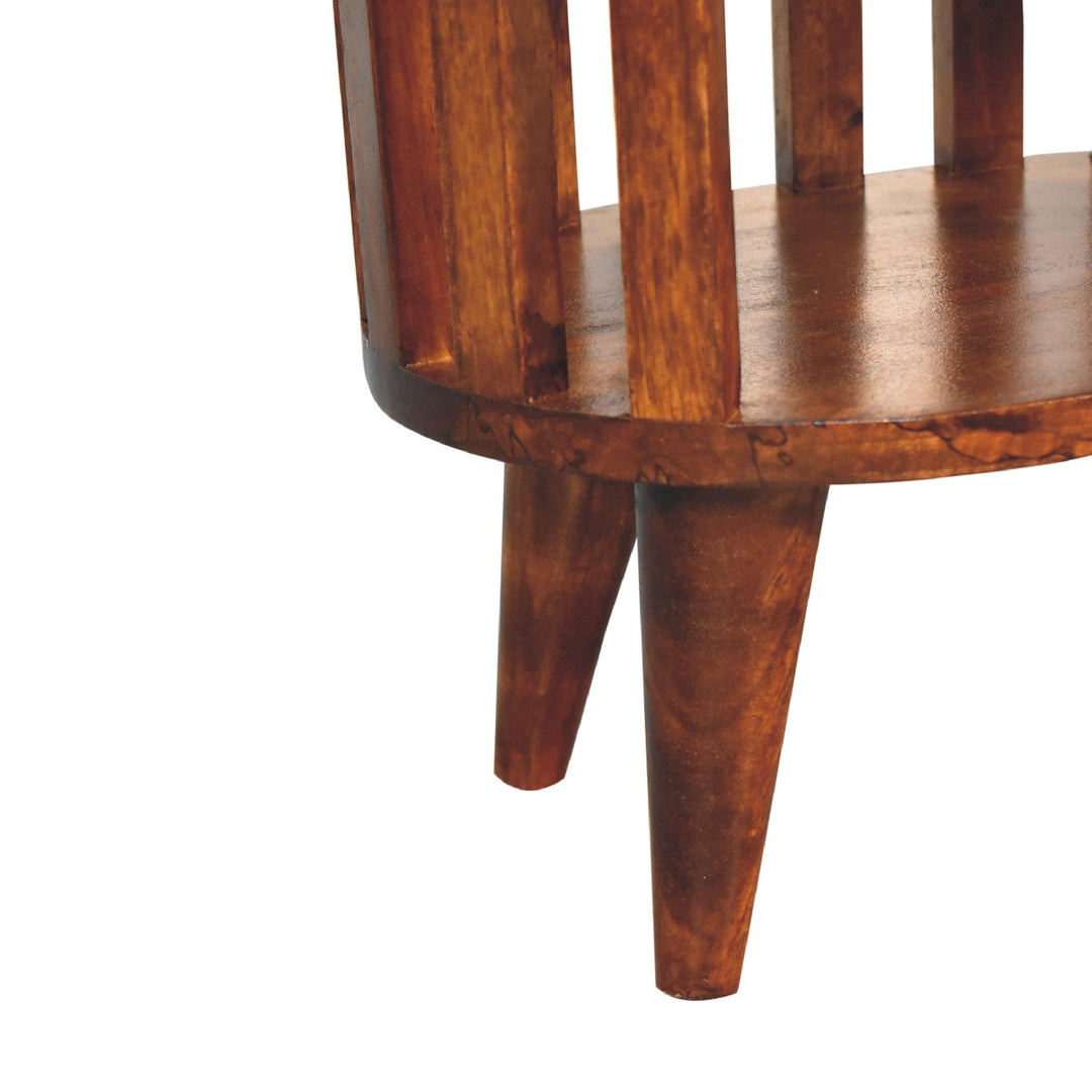 Ariella Double Shelf Chestnut Bedside-6