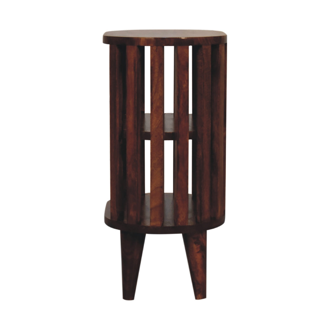 Ariella Double Shelf Chestnut Bedside-7