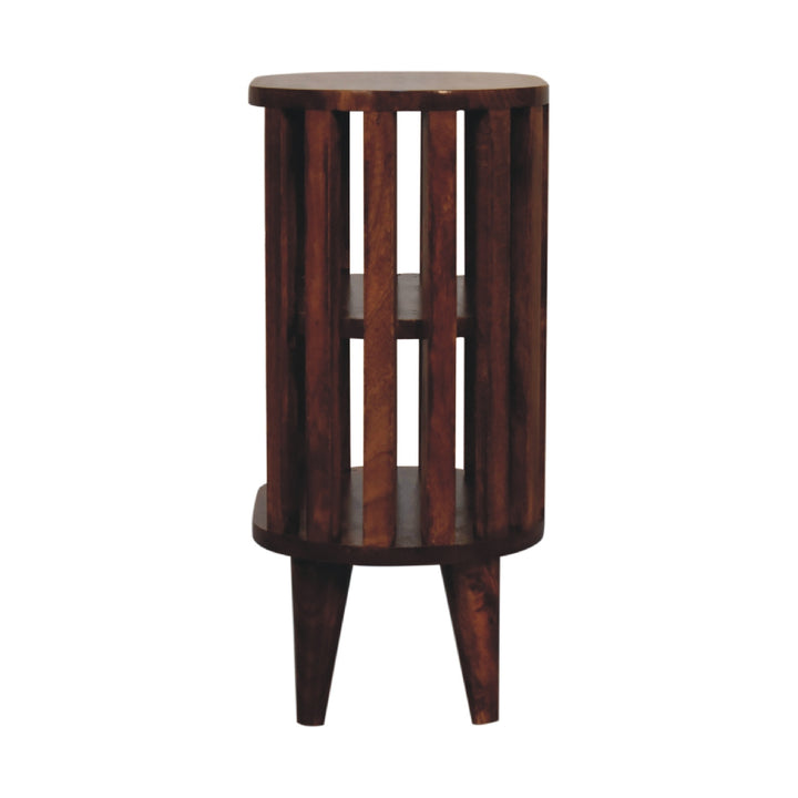 Ariella Double Shelf Chestnut Bedside-7