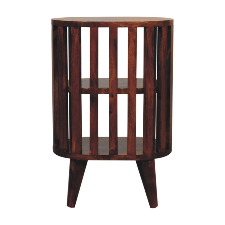 Ariella Double Shelf Chestnut Bedside-8