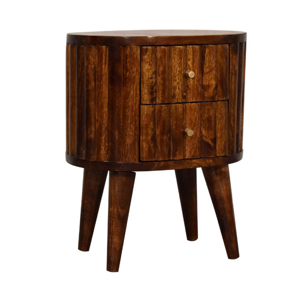 Stripe Chestnut nightstand-1