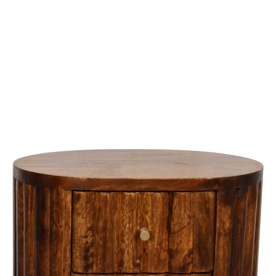 Stripe Chestnut nightstand-4