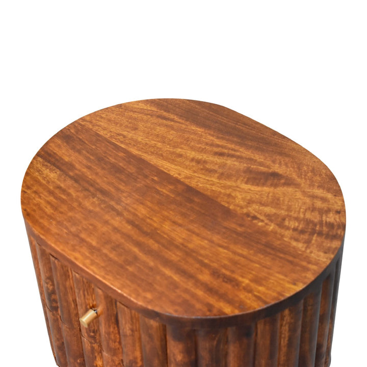 Stripe Chestnut nightstand-5