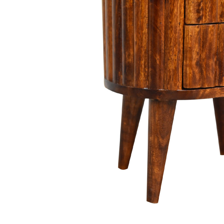 Stripe Chestnut nightstand-6