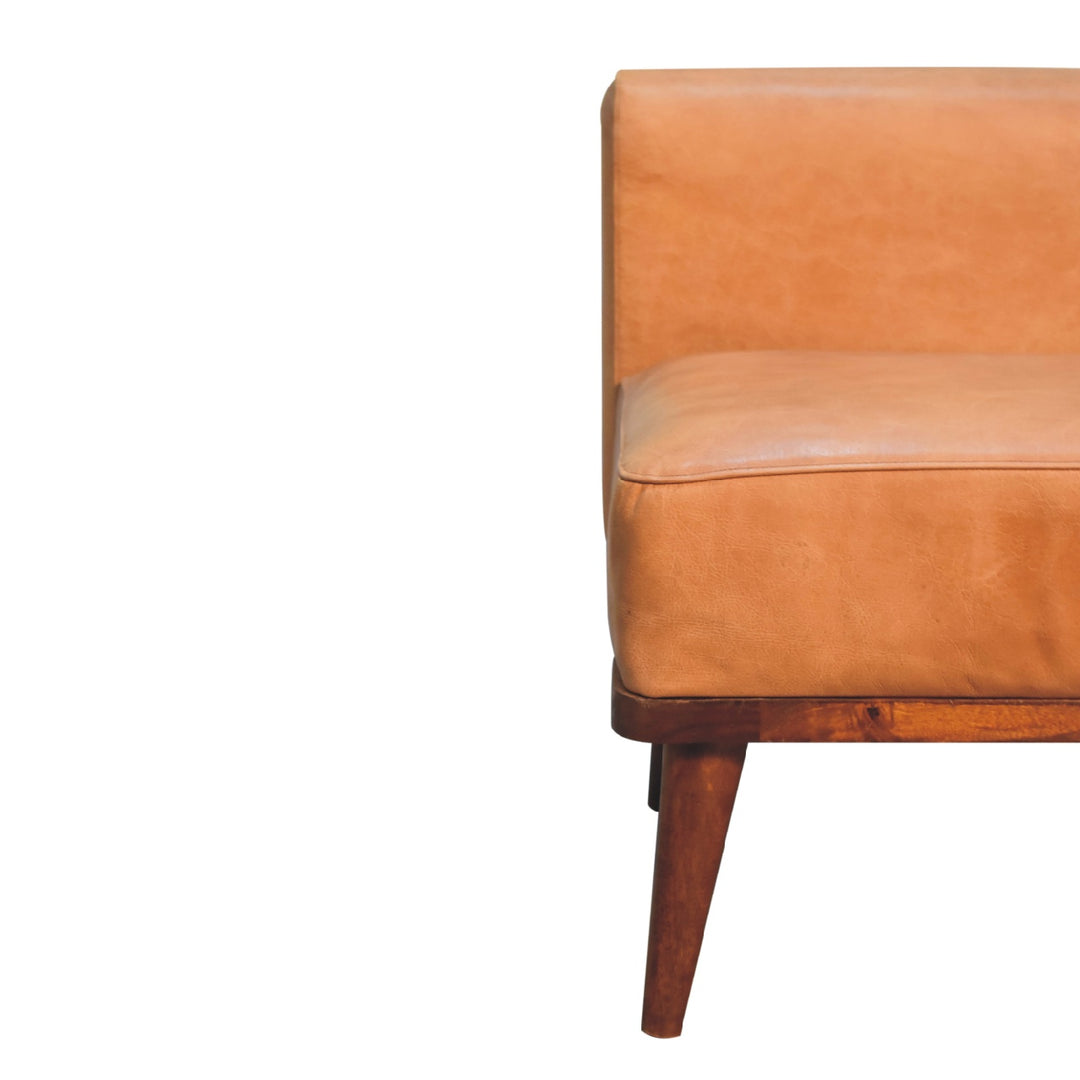 Tan Buffalo Backrest Footstool-3