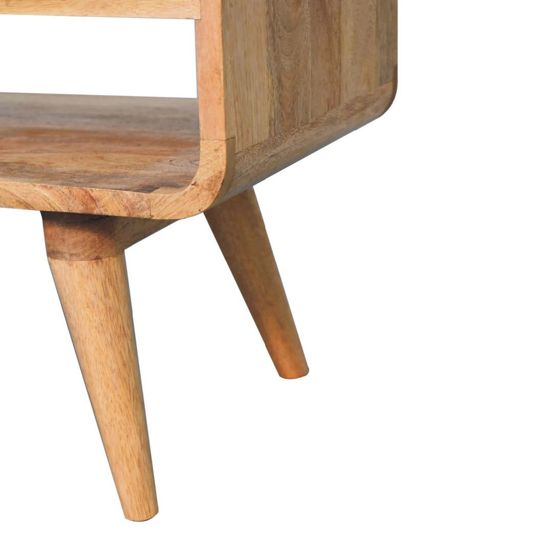 Reverse Curve Oak-ish Media Unit-5