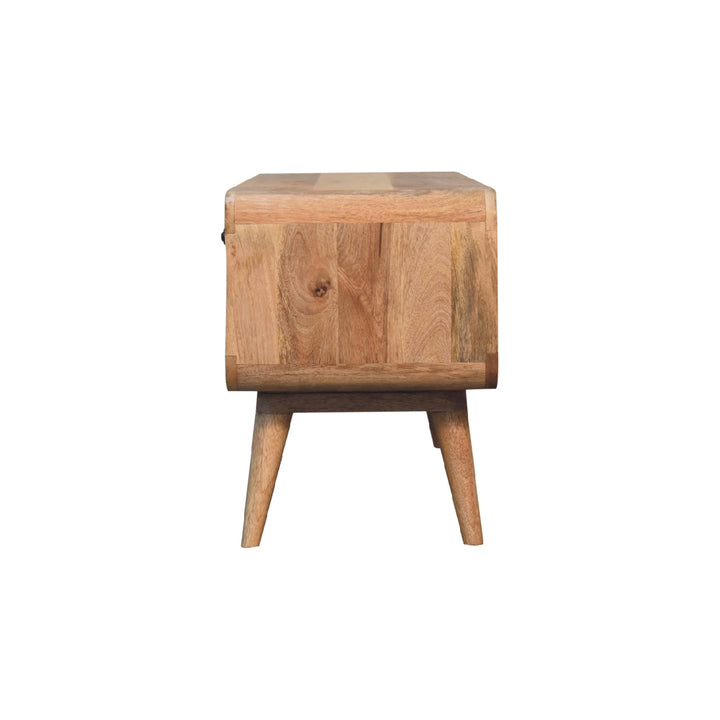 Reverse Curve Oak-ish Media Unit-6