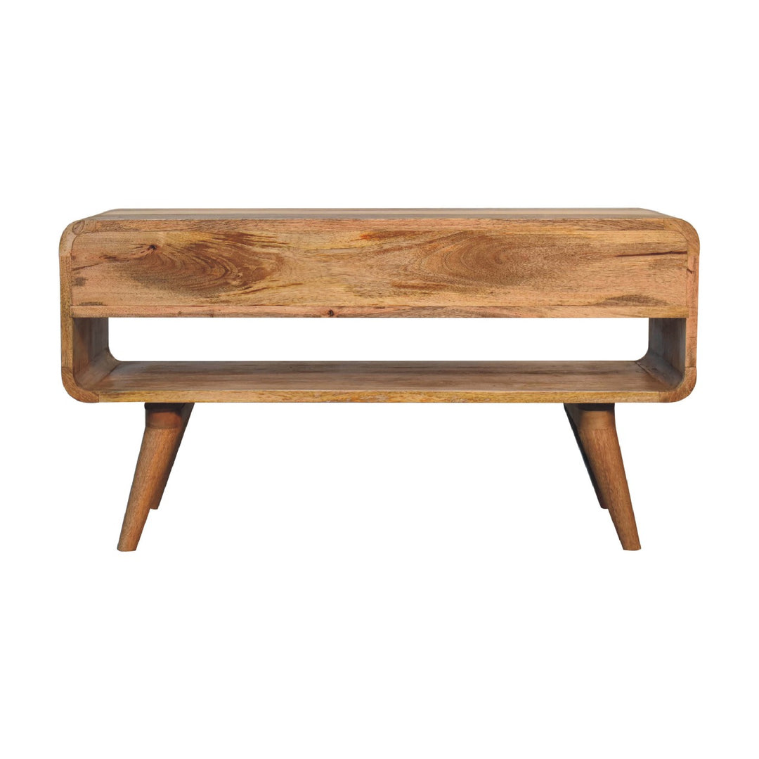 Reverse Curve Oak-ish Media Unit-7
