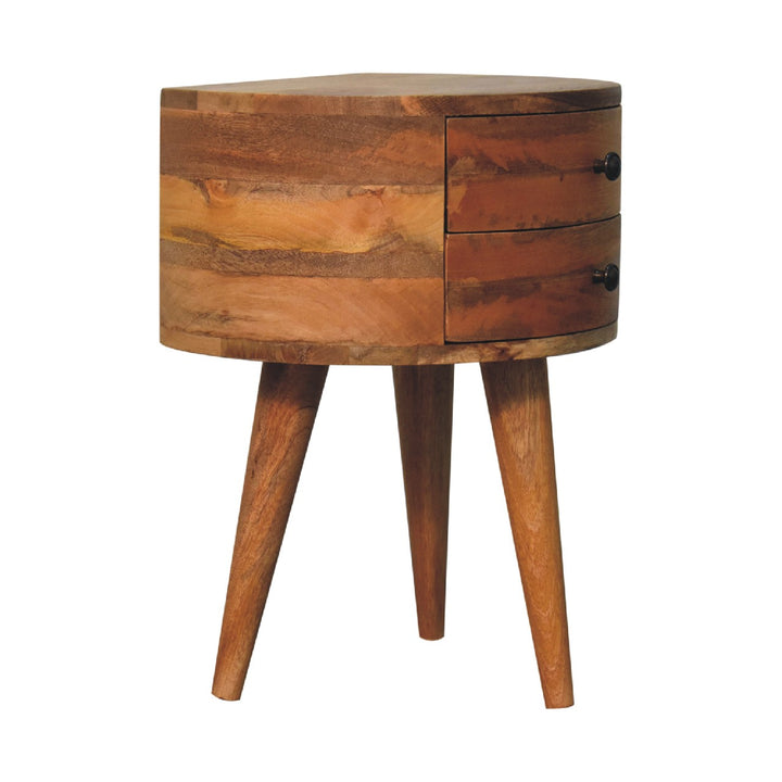 Odyssey Oak-ish Tripod nightstand-2