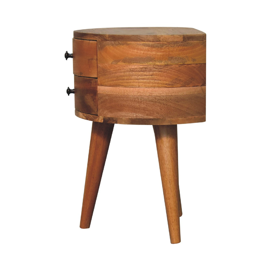 Odyssey Oak-ish Tripod nightstand-7