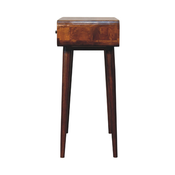 Chestnut Curved Hallway Table-8