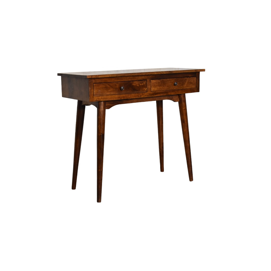 Chestnut Hallway 2 Drawer Console Table-1