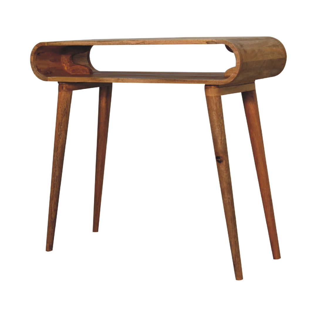 Amaya Oak-ish Nordic Style Console Table-2