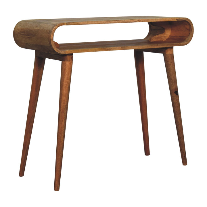 Amaya Oak-ish Nordic Style Console Table-3