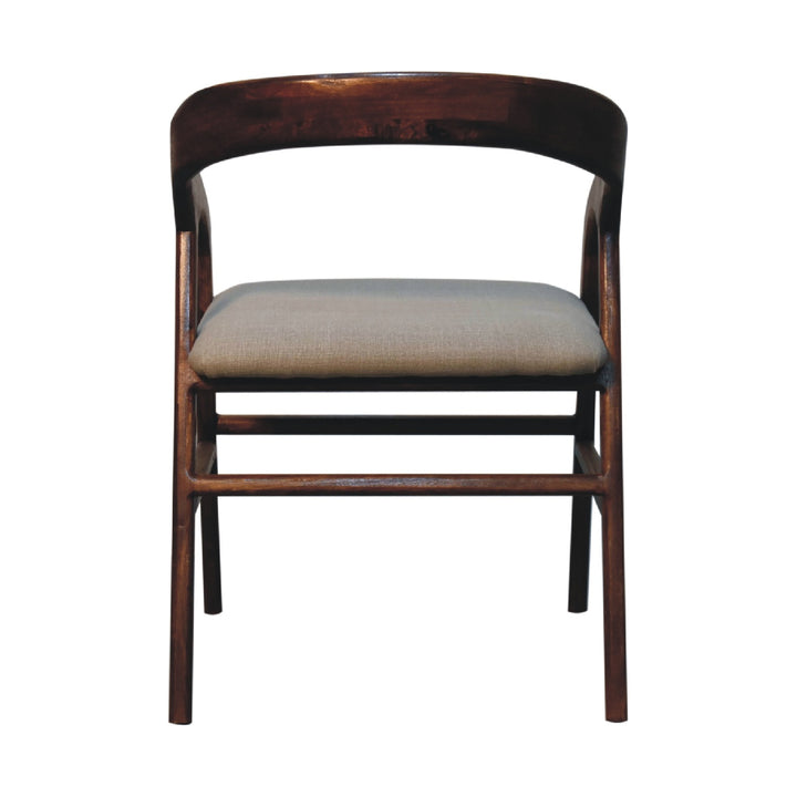 Chestnut Linen Deco Chair-8