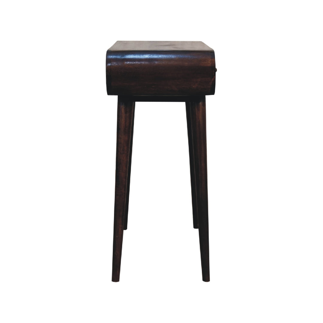 Walnut Curved Edge Console Table-9