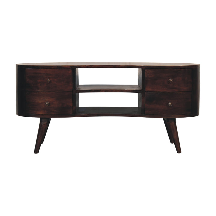 Walnut Wave Entertainment Unit-2