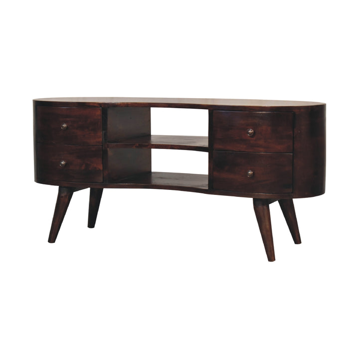 Walnut Wave Entertainment Unit-3