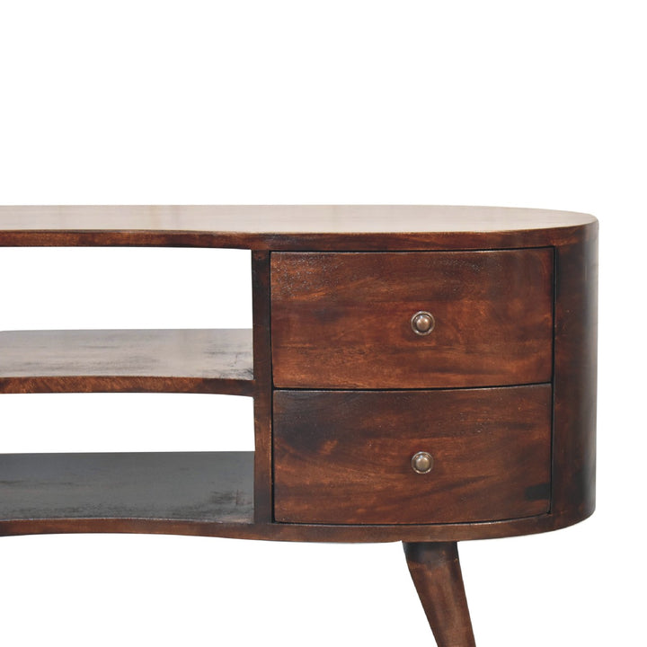 Walnut Wave Entertainment Unit-5