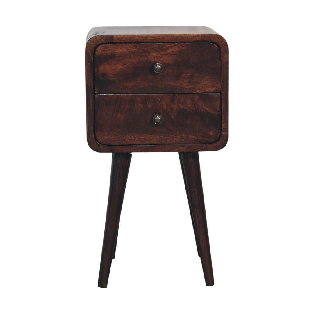 Mini Walnut Curved nightstand-1