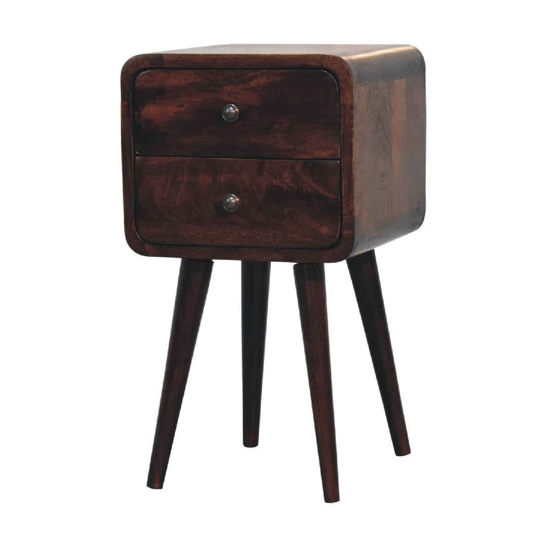 Mini Walnut Curved nightstand-2