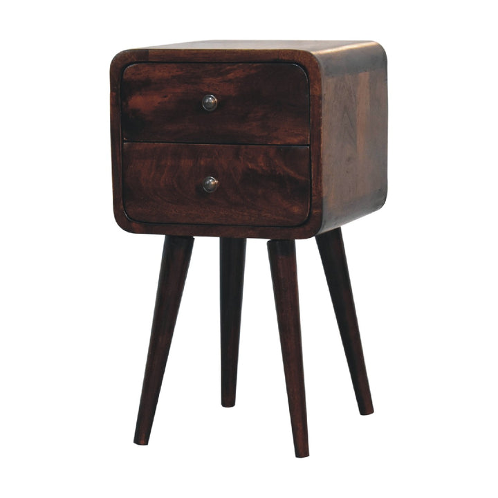 Mini Walnut Curved nightstand-2