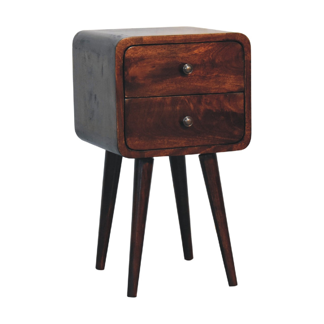 Mini Walnut Curved nightstand-3