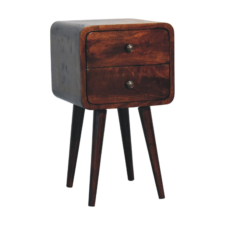 Mini Walnut Curved nightstand-3