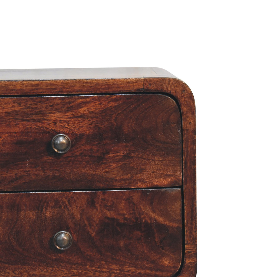 Mini Walnut Curved nightstand-4