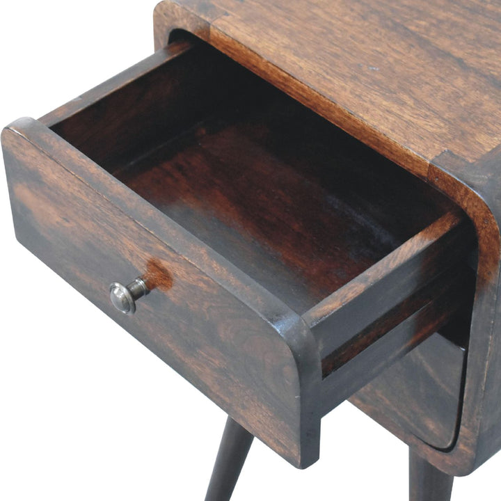 Mini Walnut Curved nightstand-6