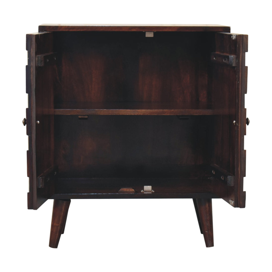 Mini Pineapple Carved Walnut Cabinet-6