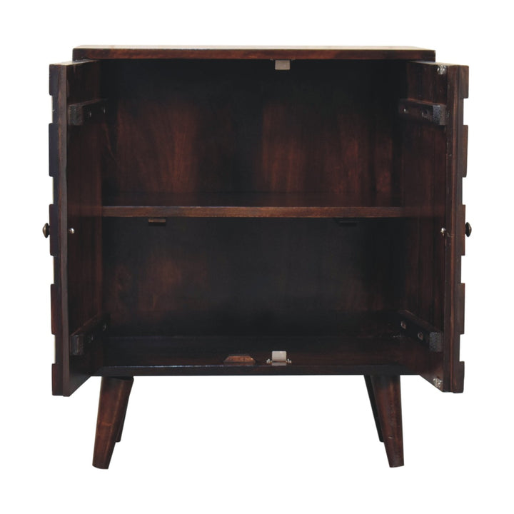 Mini Pineapple Carved Walnut Cabinet-6
