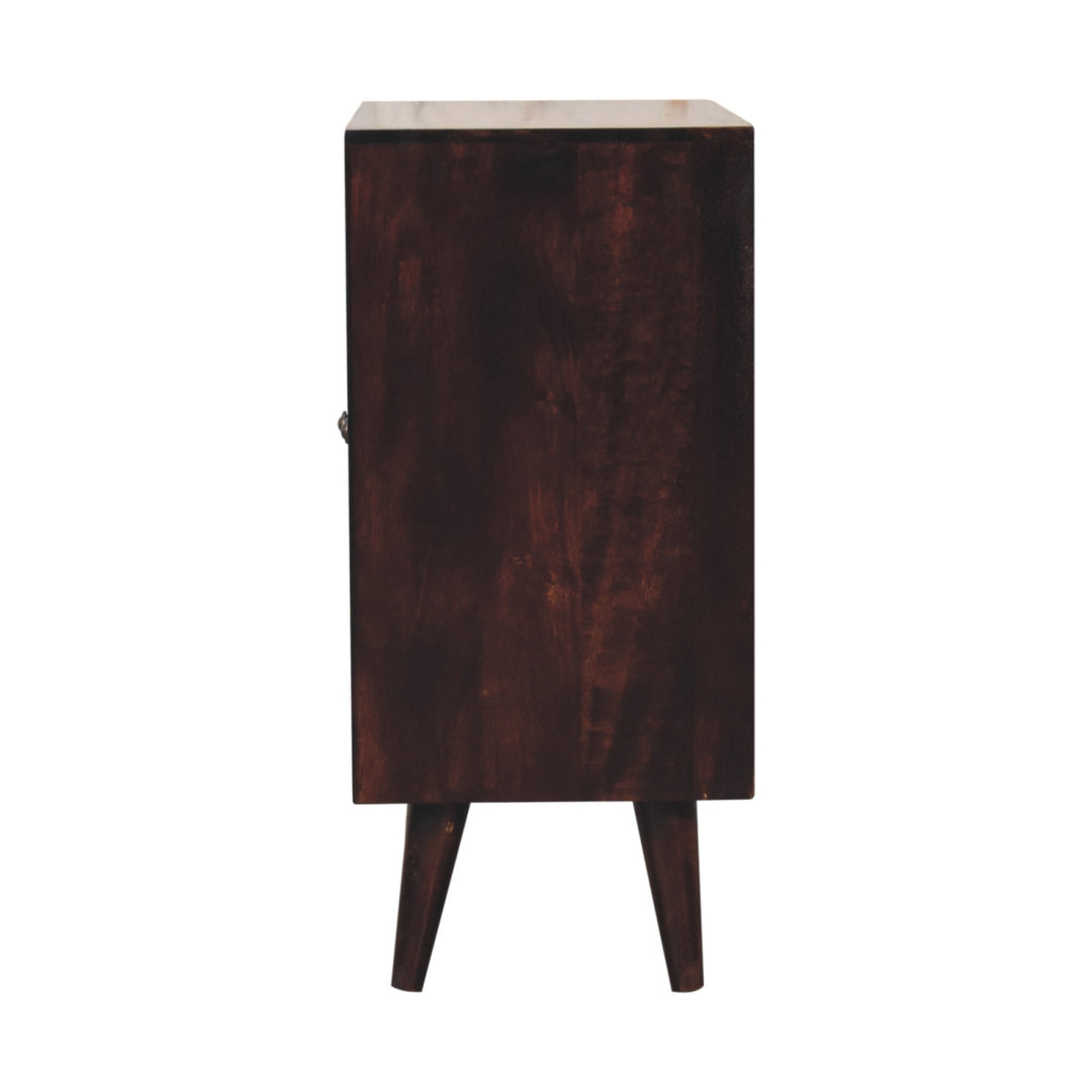 Mini Pineapple Carved Walnut Cabinet-8