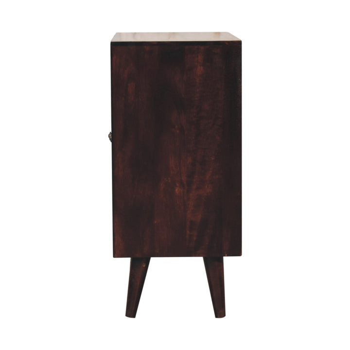 Mini Pineapple Carved Walnut Cabinet-8