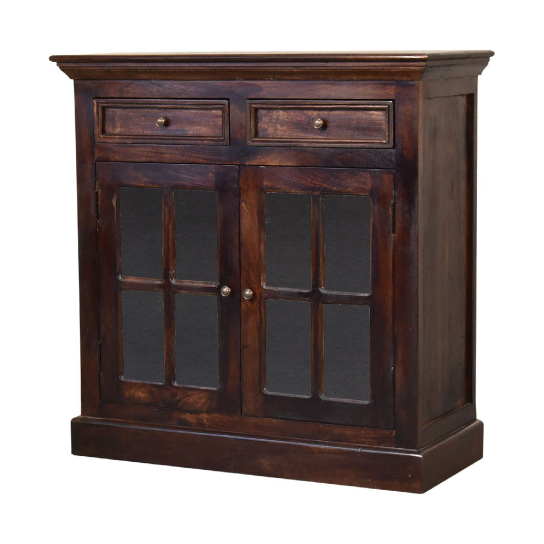 Walnut Cabinet with Glazed Doors-2