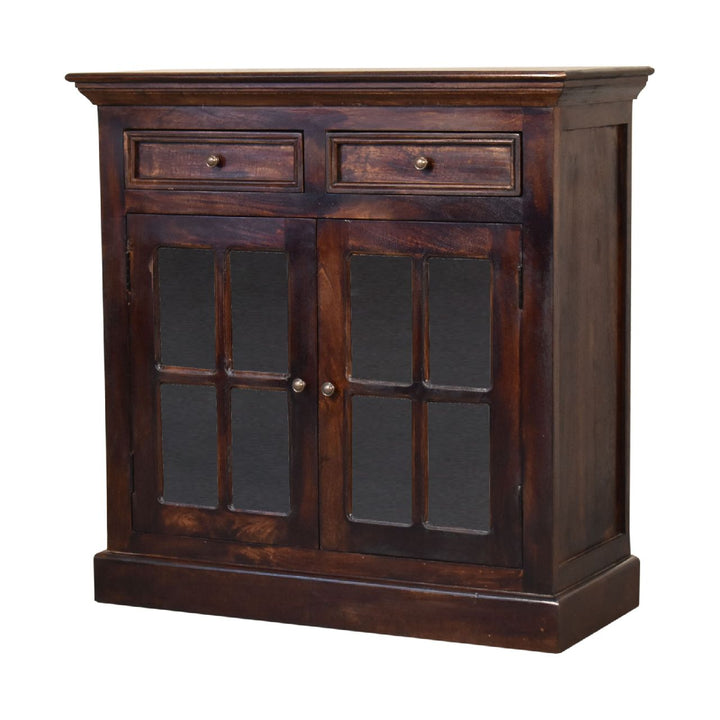 Walnut Cabinet with Glazed Doors-2