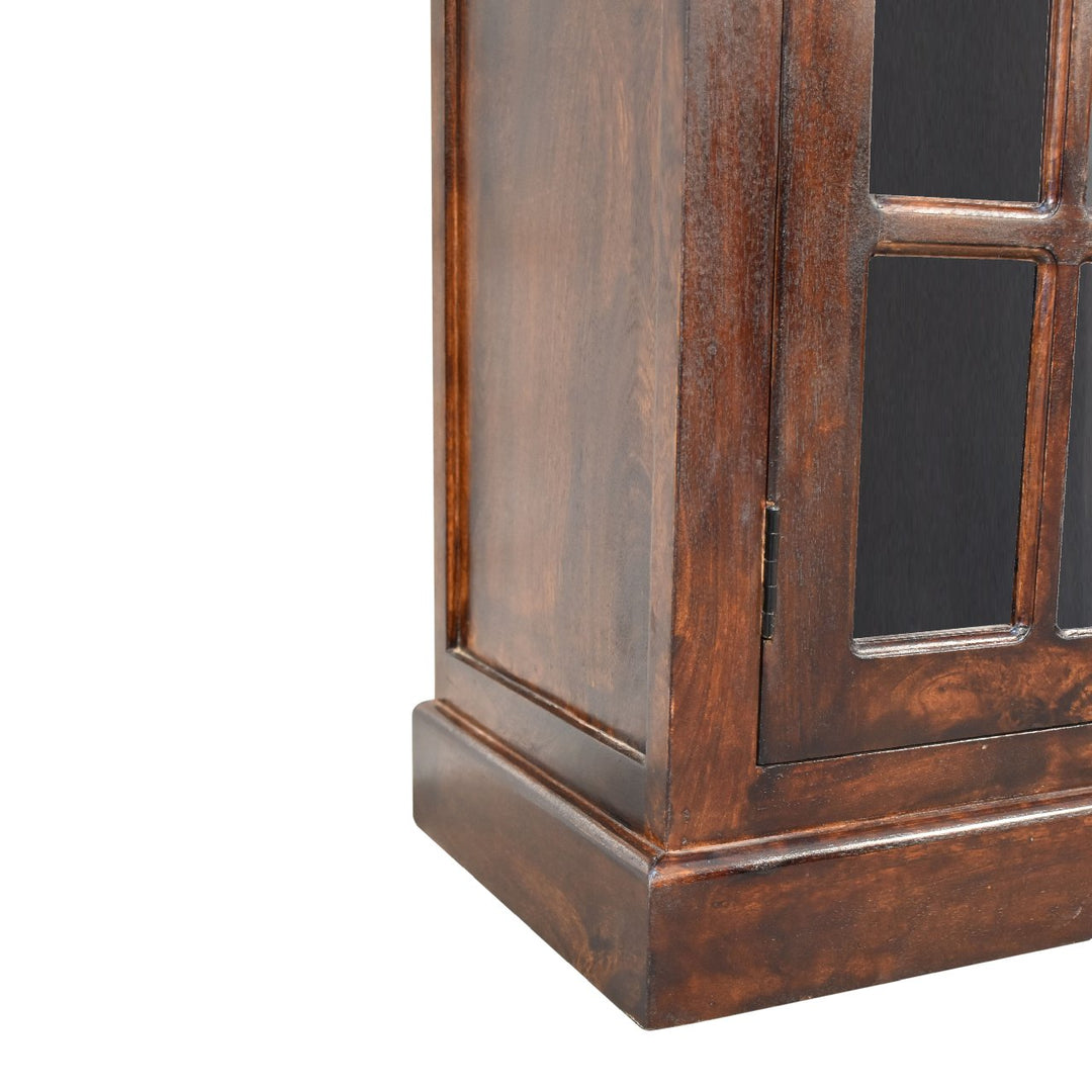 Walnut Cabinet with Glazed Doors-7