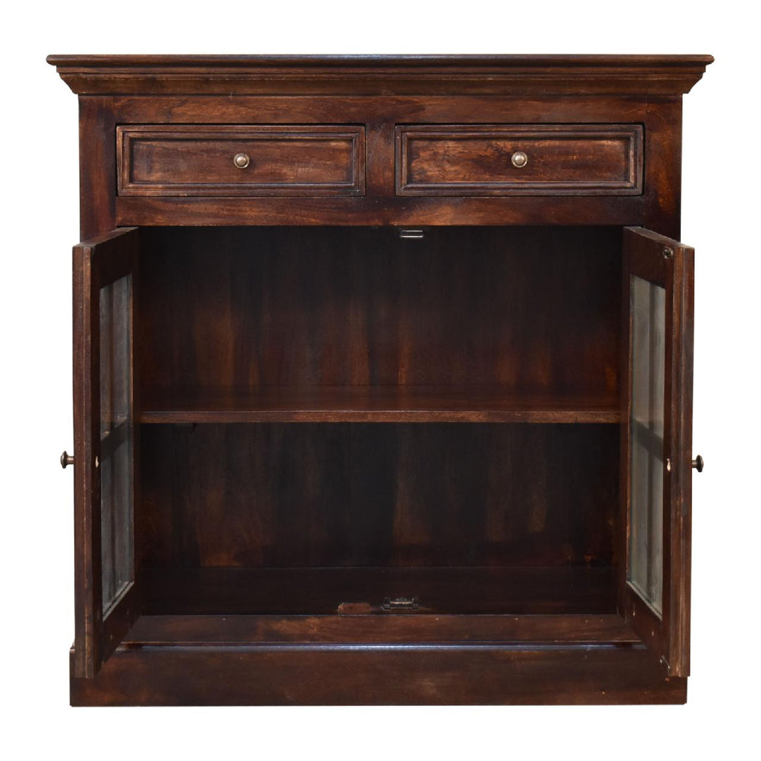 Walnut Cabinet with Glazed Doors-8