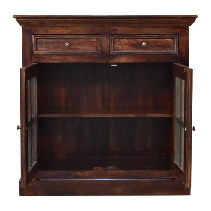 Walnut Cabinet with Glazed Doors-8