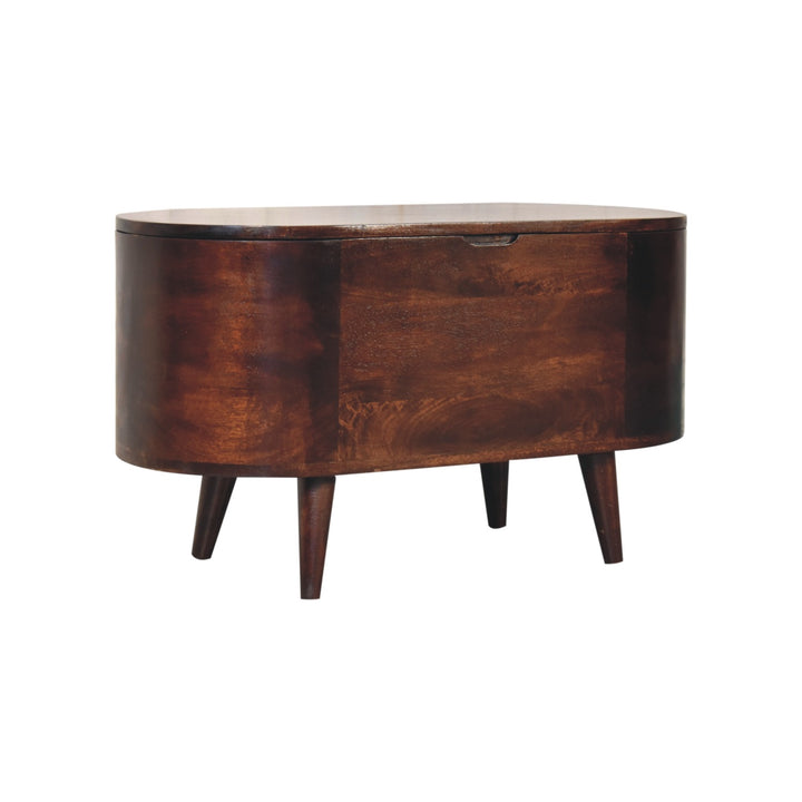 Walnut Rounded Lid-up Blanket Box-3